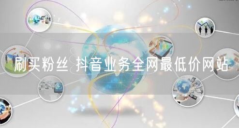 刷买粉丝 抖音业务全网最低价网站