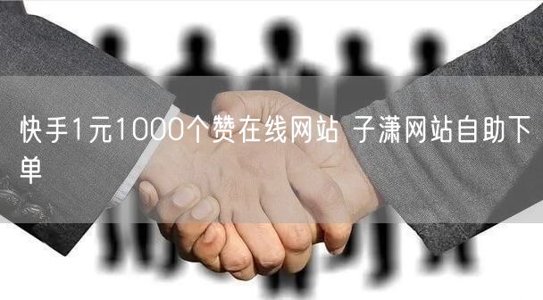 快手1元1000个赞在线网站 子潇网站自助下单