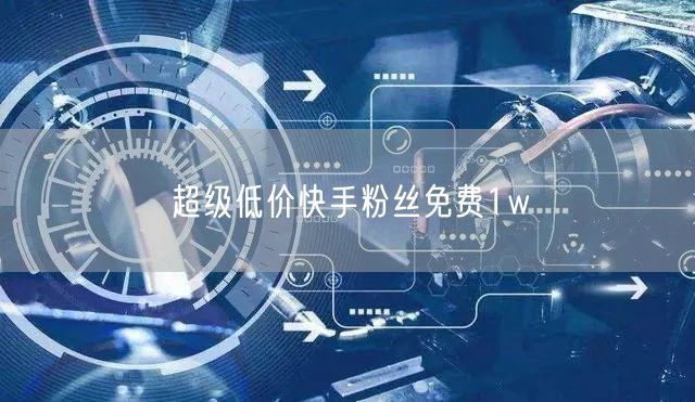 超级低价快手粉丝免费1w