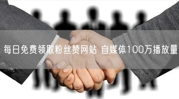 每日免费领取粉丝赞网站 自媒体100万播放量